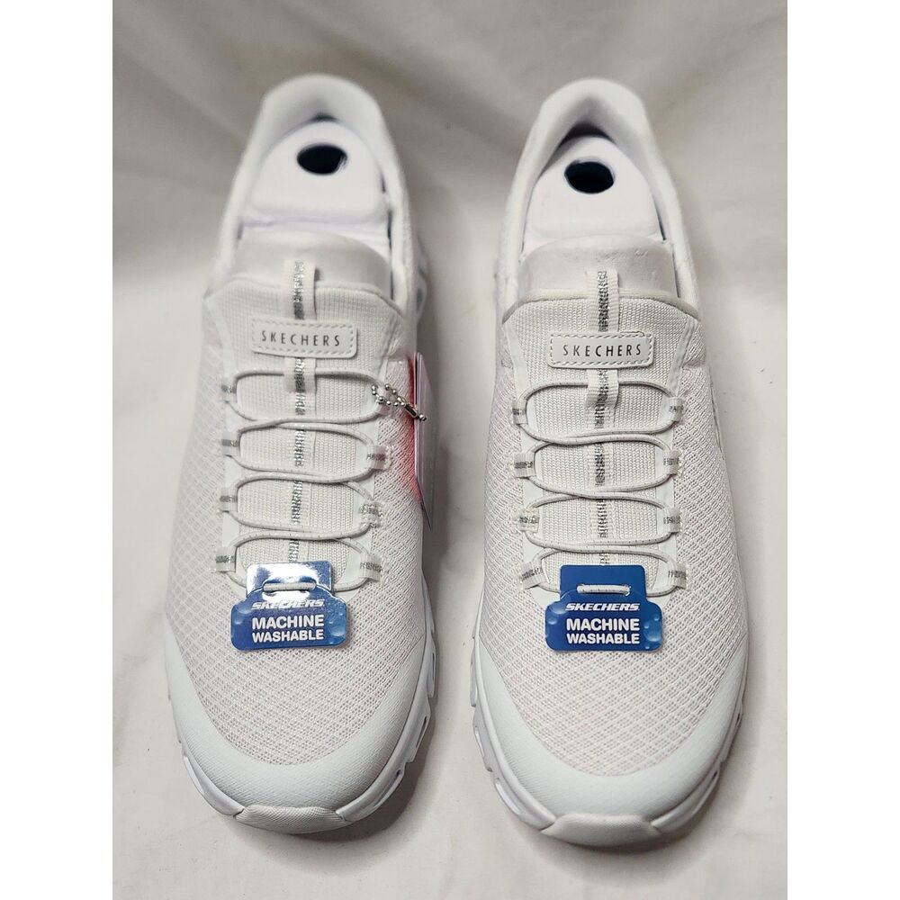 Skechers Glide‑Step Resilience Women’s 10 Wide Fit White Silver - Picture 5 of 11